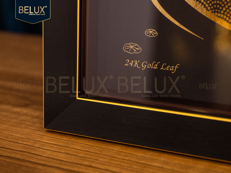 Tranh Niên Niên Hữu Dư Dát Vàng 24k 39x30cm